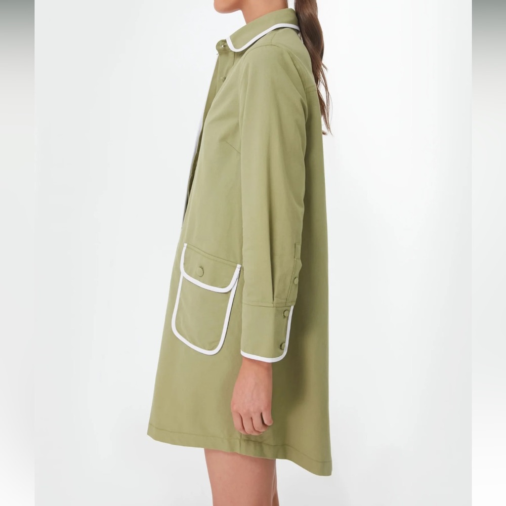 Tuckernuck Green Mini Dress with White Trim - Picture 4 of 6